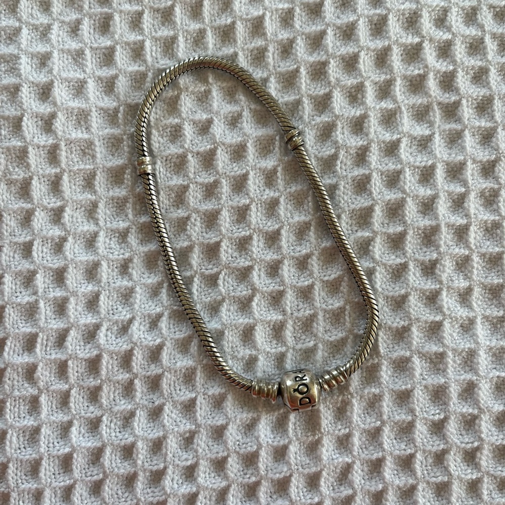 Silver Pandora charm bracelet